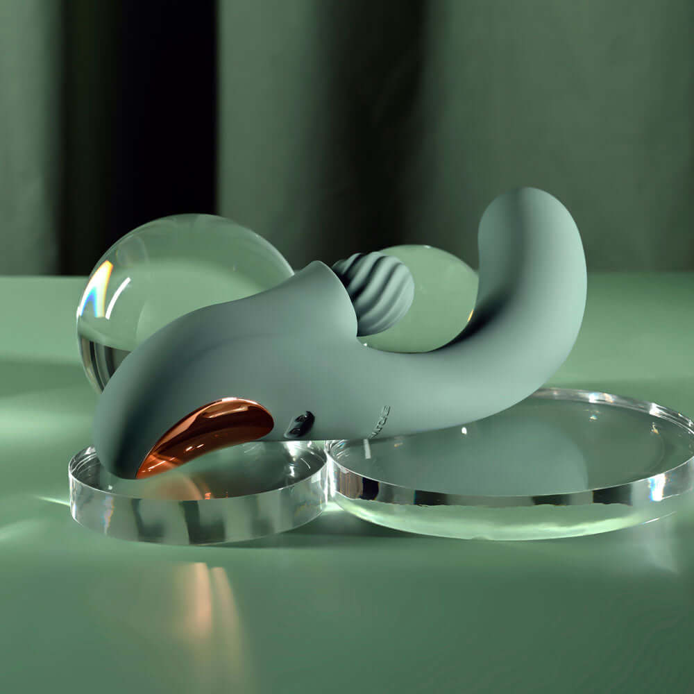 Evolved SPIRAL CHARM - Green 18 cm USB Rechargeable Rabbit Vibrator