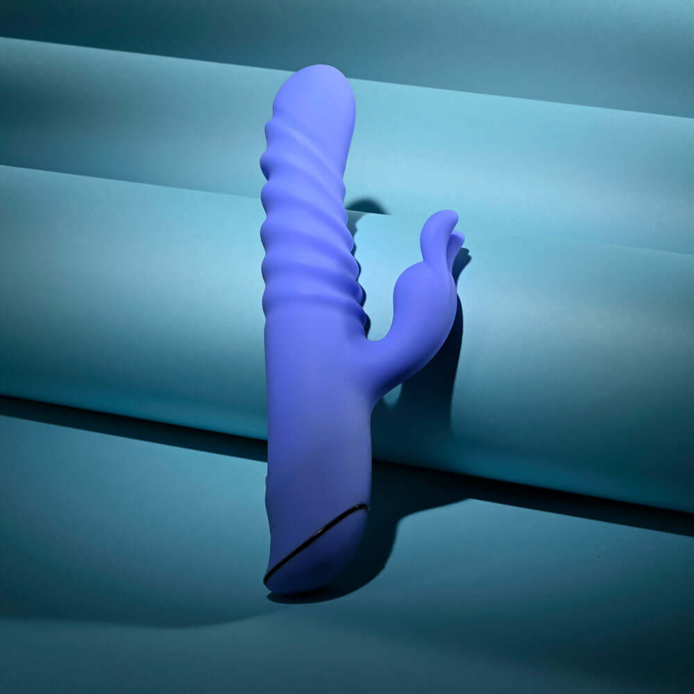 Evolved KNOCK KNOCK - Purple 22.9 cm USB Rechargeable Rabbit Vibrator with Flicking Head