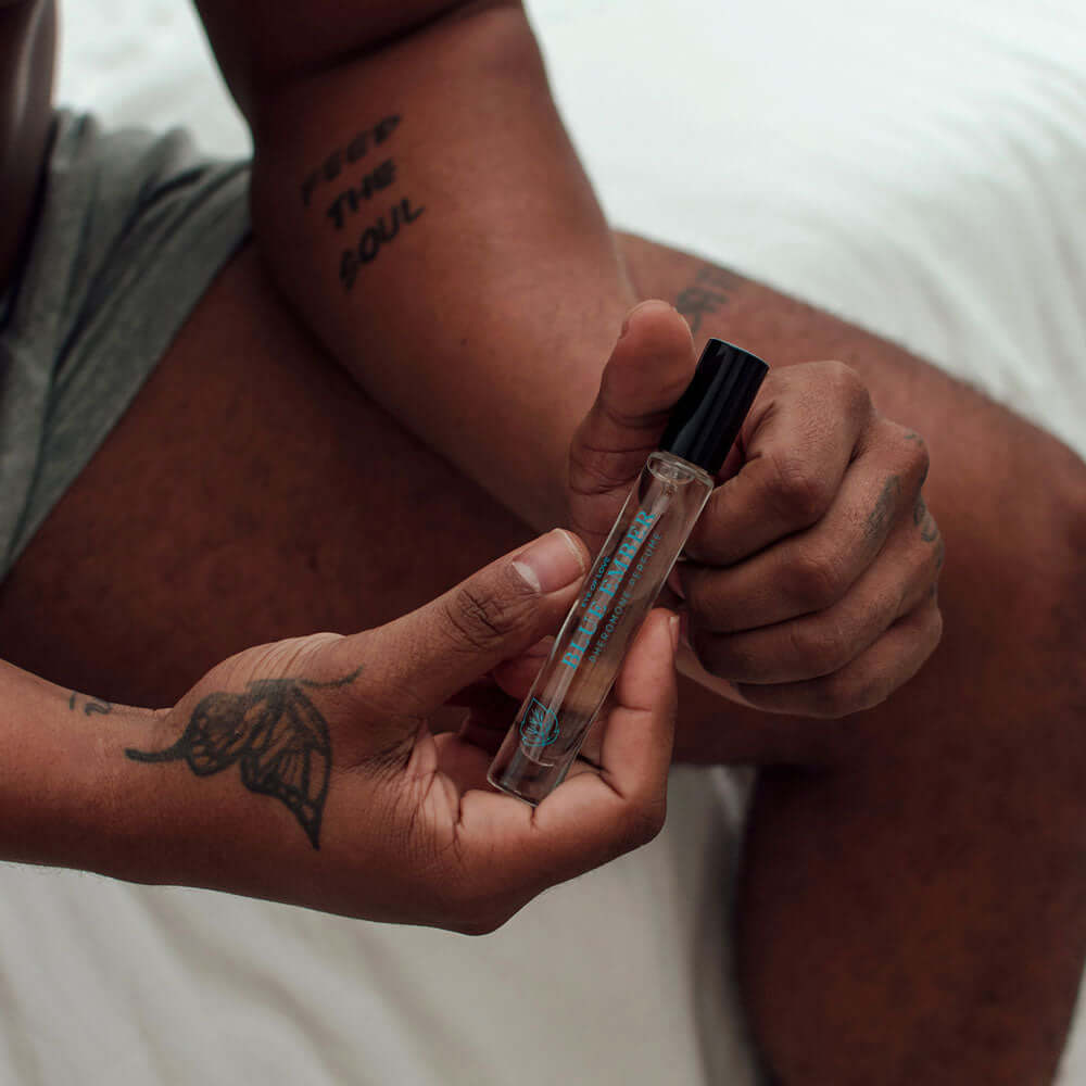 Eye Of Love Love In Bloom Blue Ember Pheromone Cologne - 10ml - Citrus & Cedar Scented Pheromone Cologne for Men to attract Women - 10 ml Spray