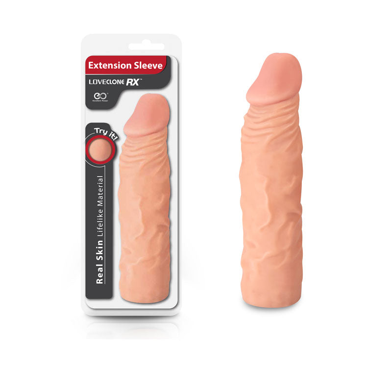 LoveClone RX Penis Extension Sleeve - Flesh 20 cm