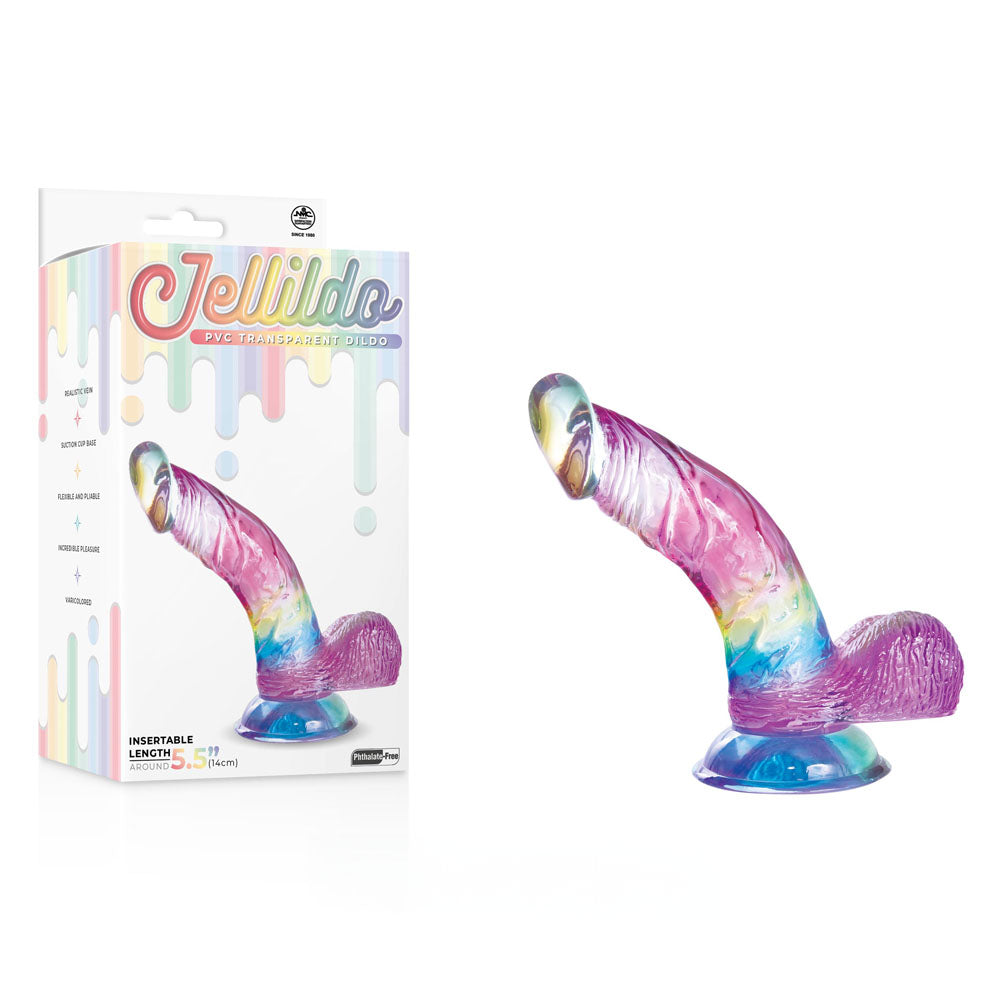 Jellido 14cm Curved Dildo Clear Coloured