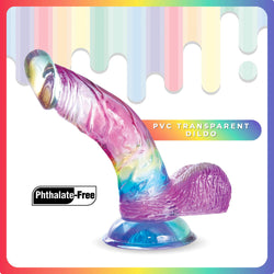 Jellido 14cm Curved Dildo Clear Coloured