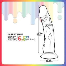 Jellido 16.5cm Dildo Clear Coloured