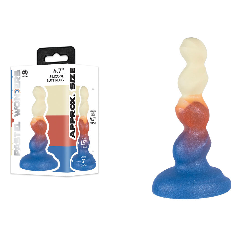 Pastel Wonders - 11.9 cm Silicone Butt Plug - Coloured 11.9 cm Butt Plug