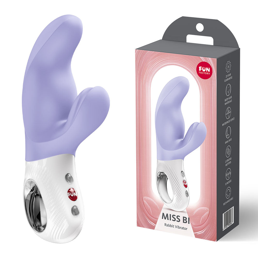 Fun Factory MISS BI Purple - Purple 17 cm USB-C Rechargeable Vibrator