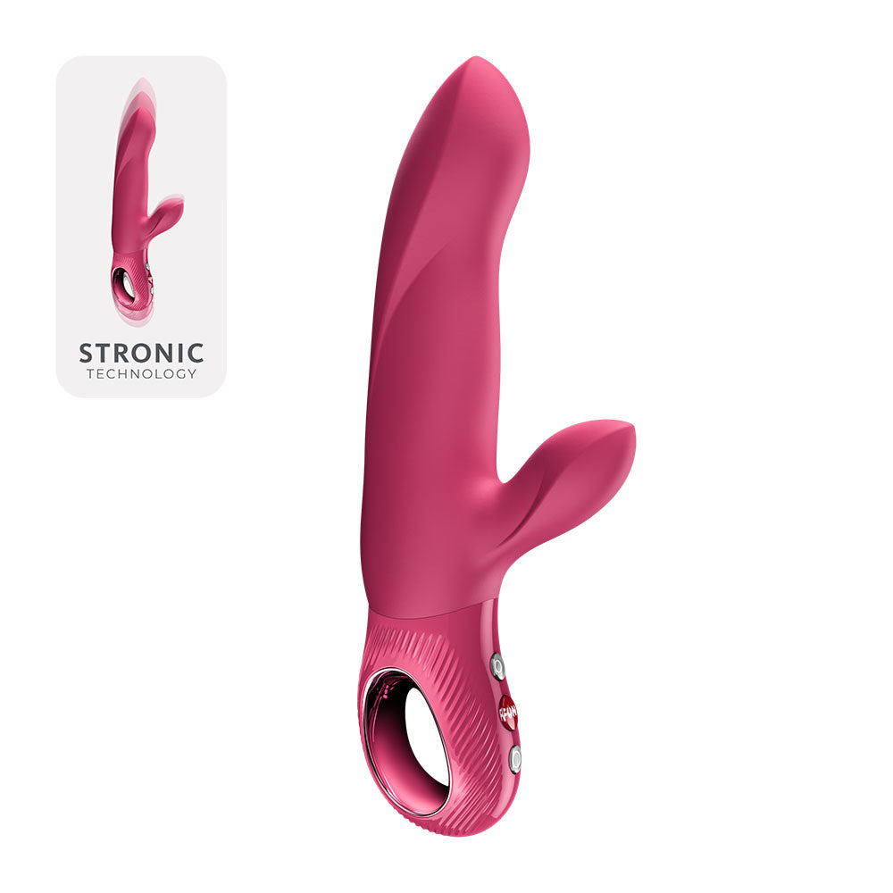 Fun Factory BI STRONIC ARC Raspberry - Raspberry 21.6 cm USB-C Rechargeable Thrusting Vibrator