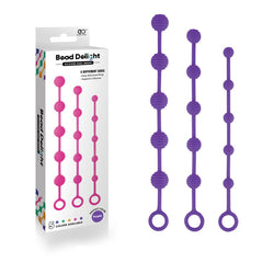 Bead Delight Silicone Anal Beads - Purple Set of 3 Sizes