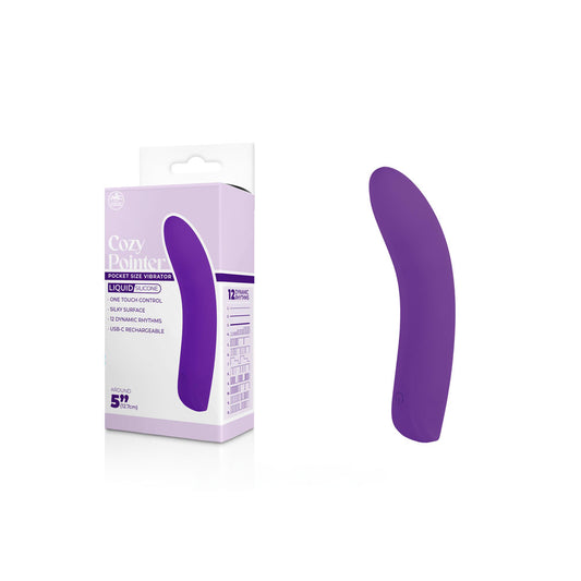 Cozy Pointer - Purple 12.7 USB Rechargeable Mini Vibrator