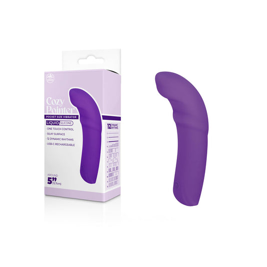 Cozy Pointer - Purple 12.7 cm USB Rechargeable Curved Mini Vibrator