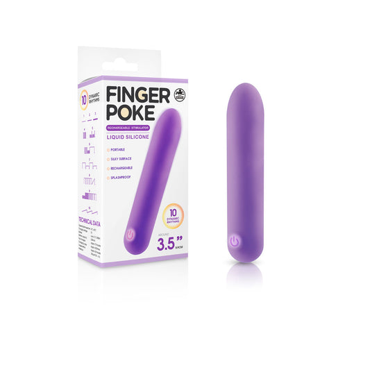 Finger Poke - Purple 8.9 cm USB Rechargeable Bullet