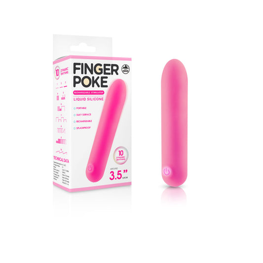 Finger Poke - Pink 8.9 cm USB Rechargeable Bullet