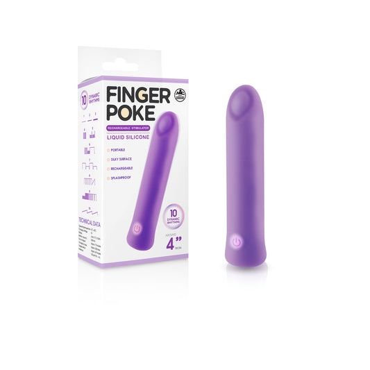 Finger Poke - Purple 10 cm USB Rechargeable Bullet