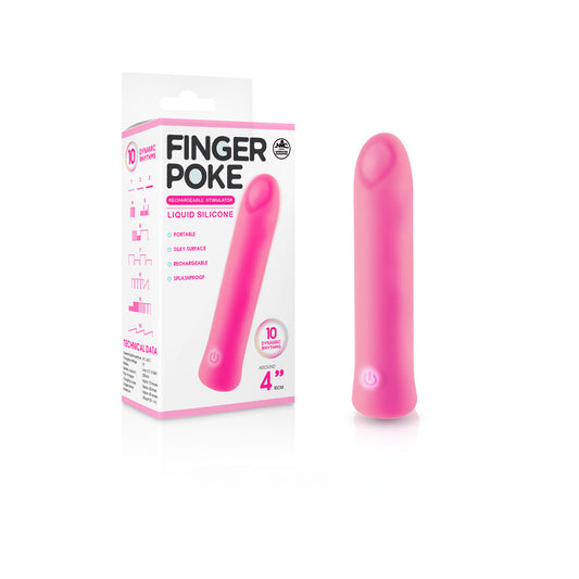 Finger Poke - Pink 10 cm USB Rechargeable Bullet