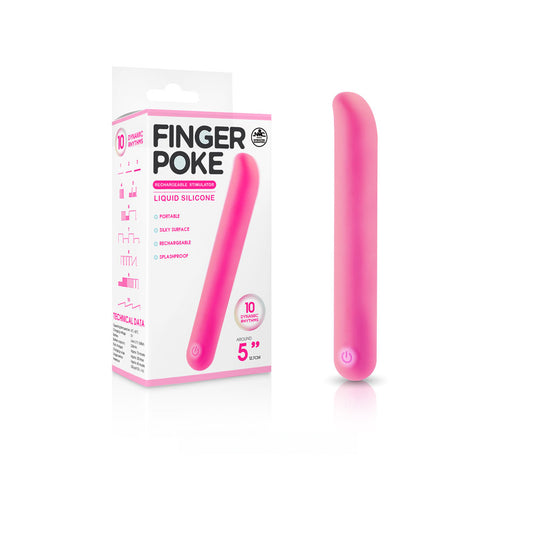 Finger Poke - Pink 12.7 cm USB Rechargeable Bullet