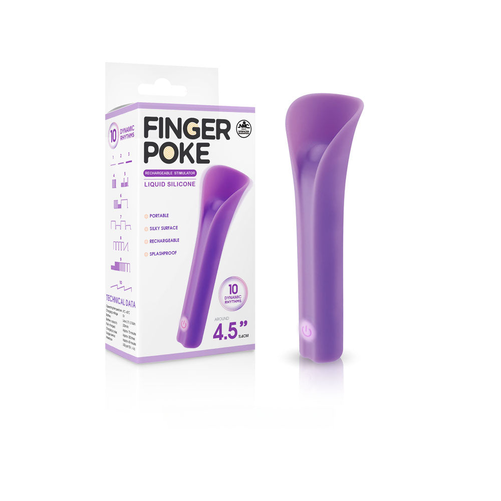 Finger Poke - Purple 11.4 cm USB Rechargeable Bullet