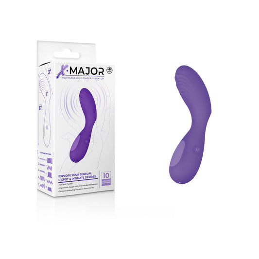 X Major Finger Vibe - Purple USB Rechargeable Finger Stimulator