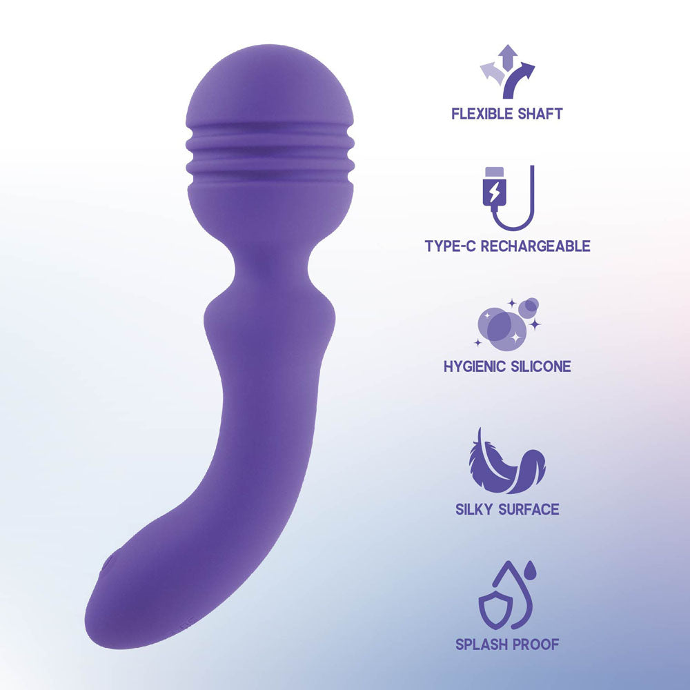 Xciter Purple 16.5 cm USB Rechargeable Massage Wand