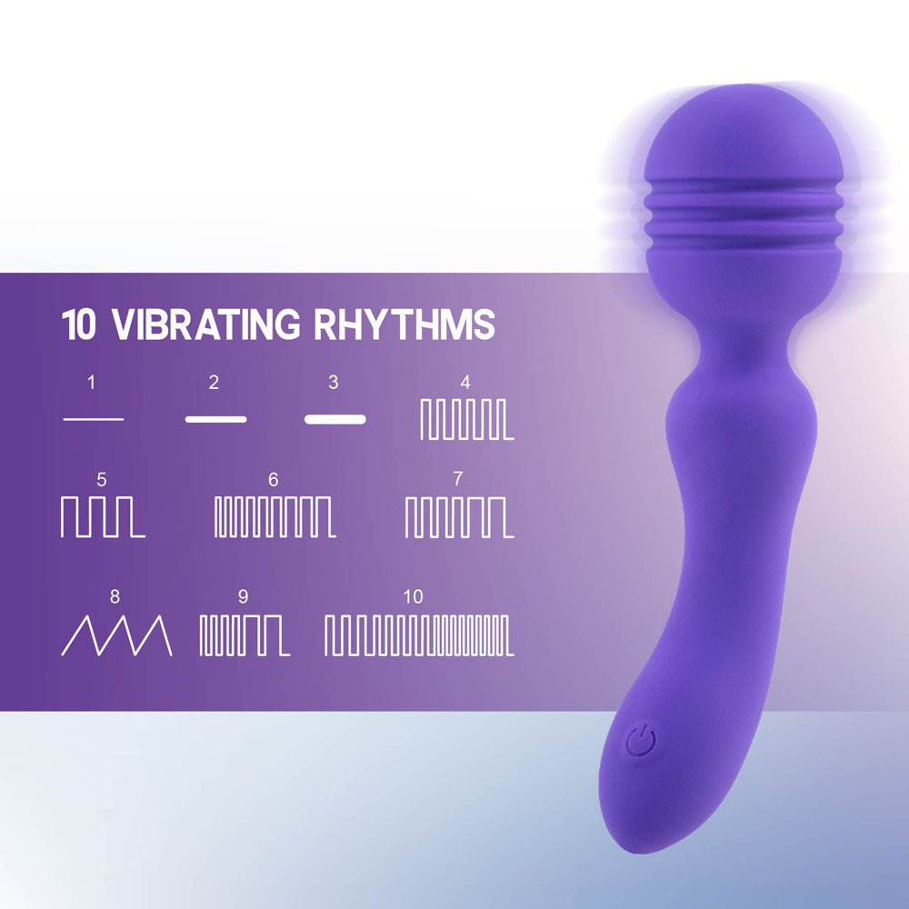 Xciter Purple 16.5 cm USB Rechargeable Massage Wand