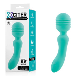 Xciter Teal 16.5 cm USB Rechargeable Massage Wand