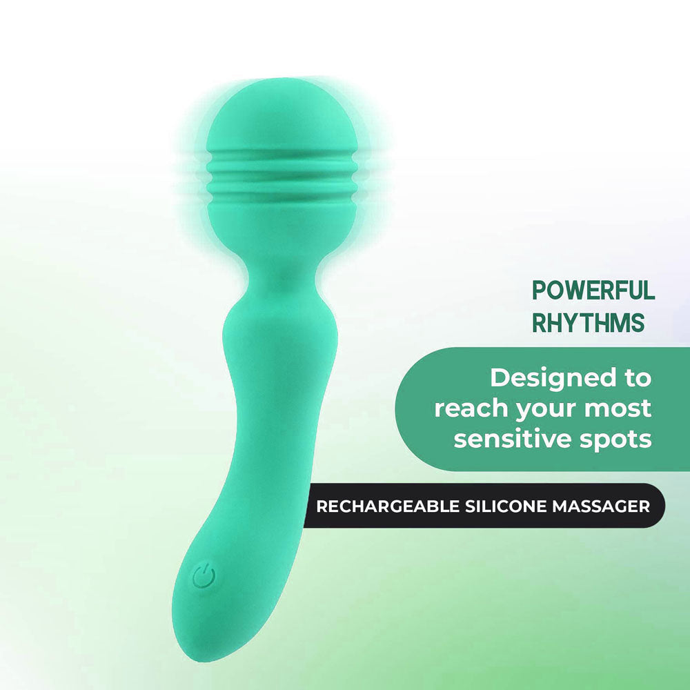 Xciter Teal 16.5 cm USB Rechargeable Massage Wand