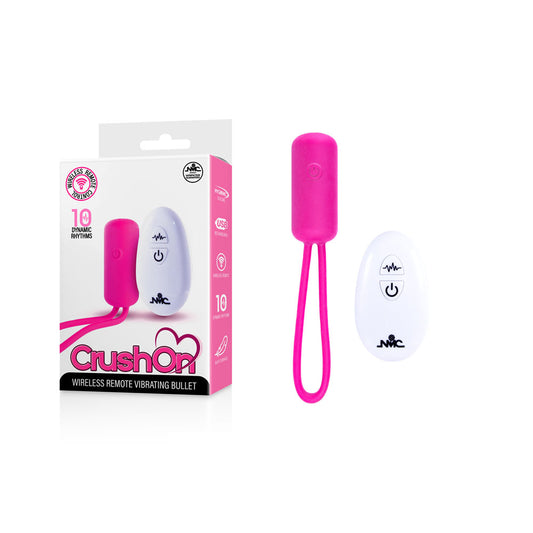 Crush On - Pink USB Rechargeable Vibrating Bullet with Wireless Remote