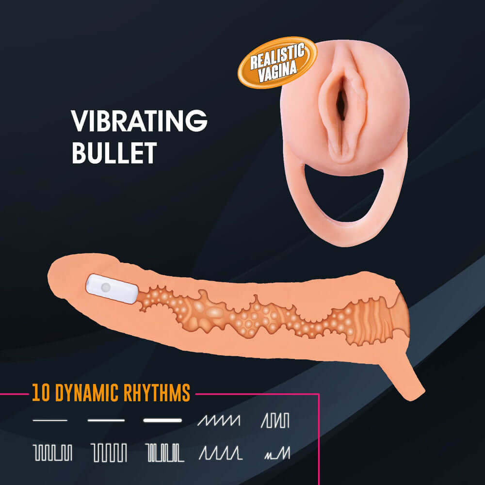 Extendor+ - 2 Inch Vibrating Penis Extender and Stroker