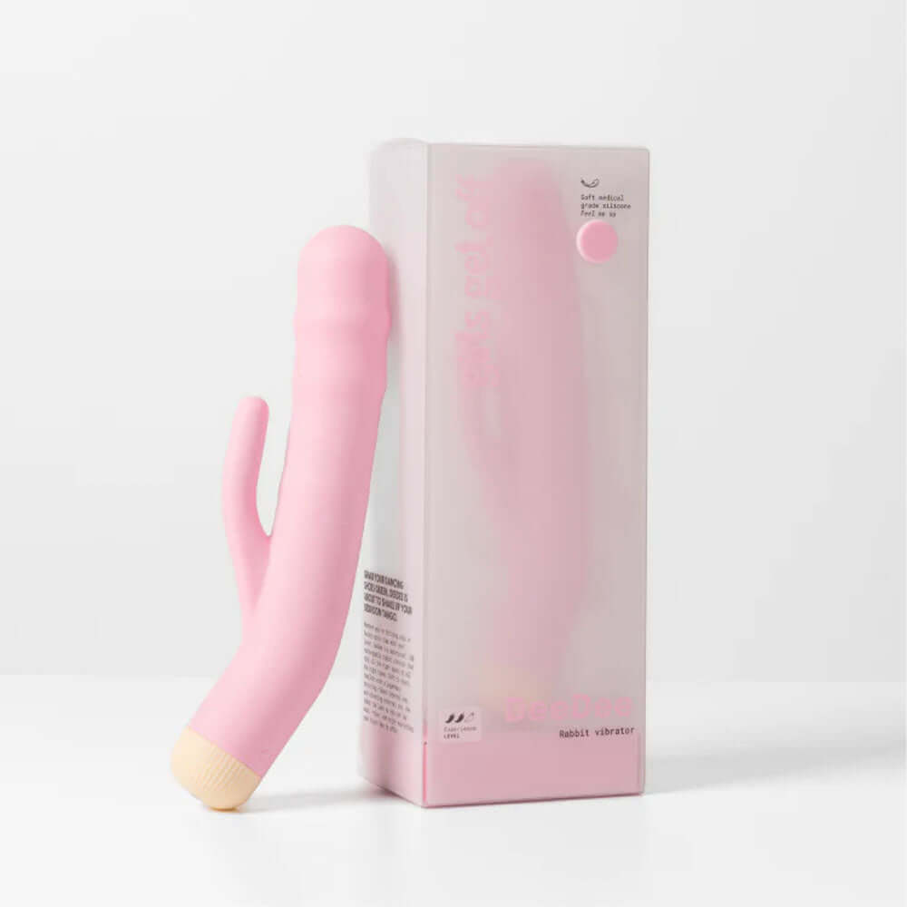 Pink 19 cm USB Rechargeable Thrusting Rabbit Vibrator