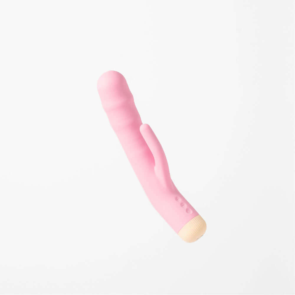 Pink 19 cm USB Rechargeable Thrusting Rabbit Vibrator