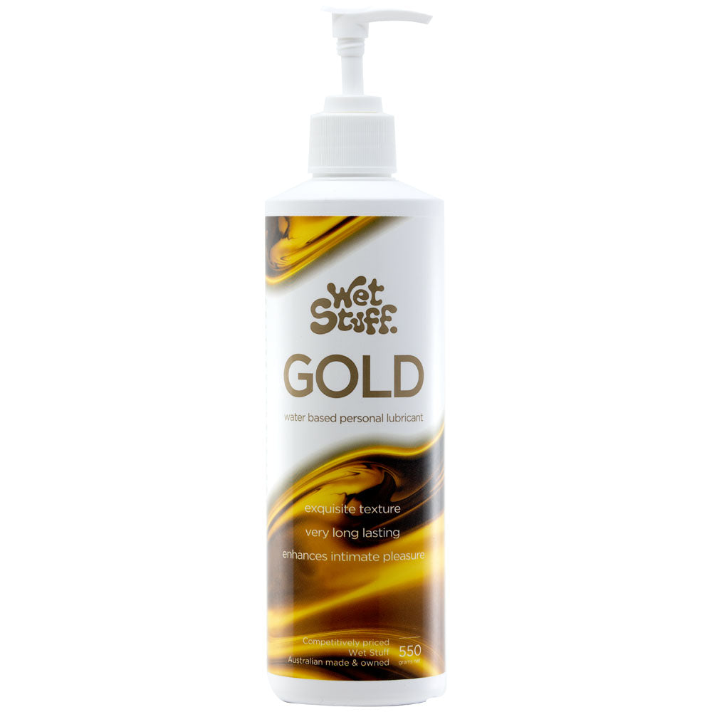 Wet Stuff Gold Water Based Lubricant - 550 gram Pump Bottle