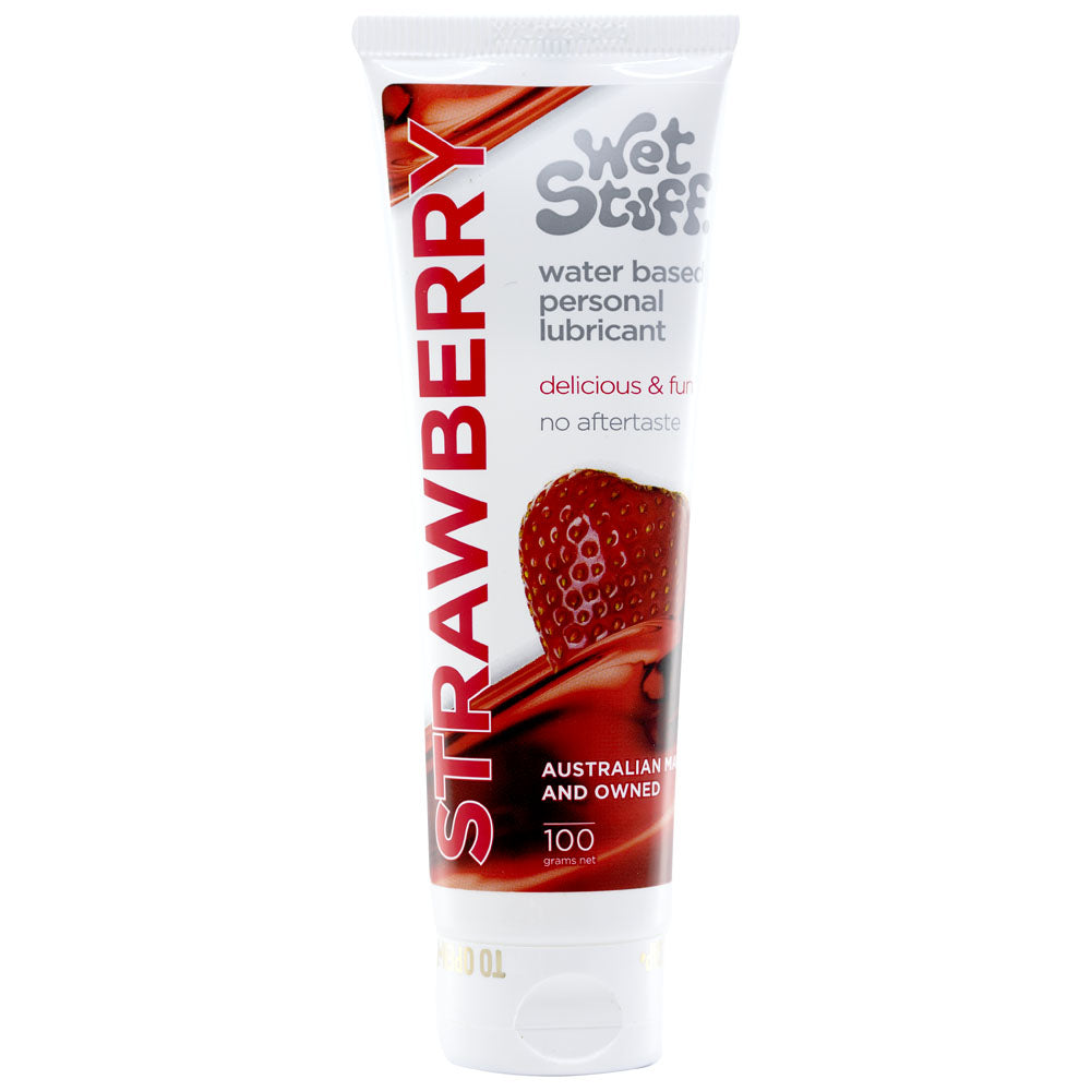 Wet Stuff Strawberry Flavoured Water Based Lubricant - 100g Tube