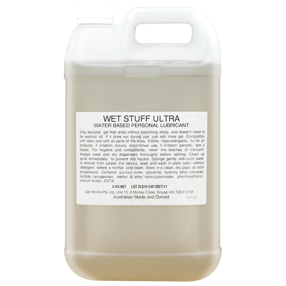 Wet Stuff Ultra Water Based Lubricant - 5 kg Bottle