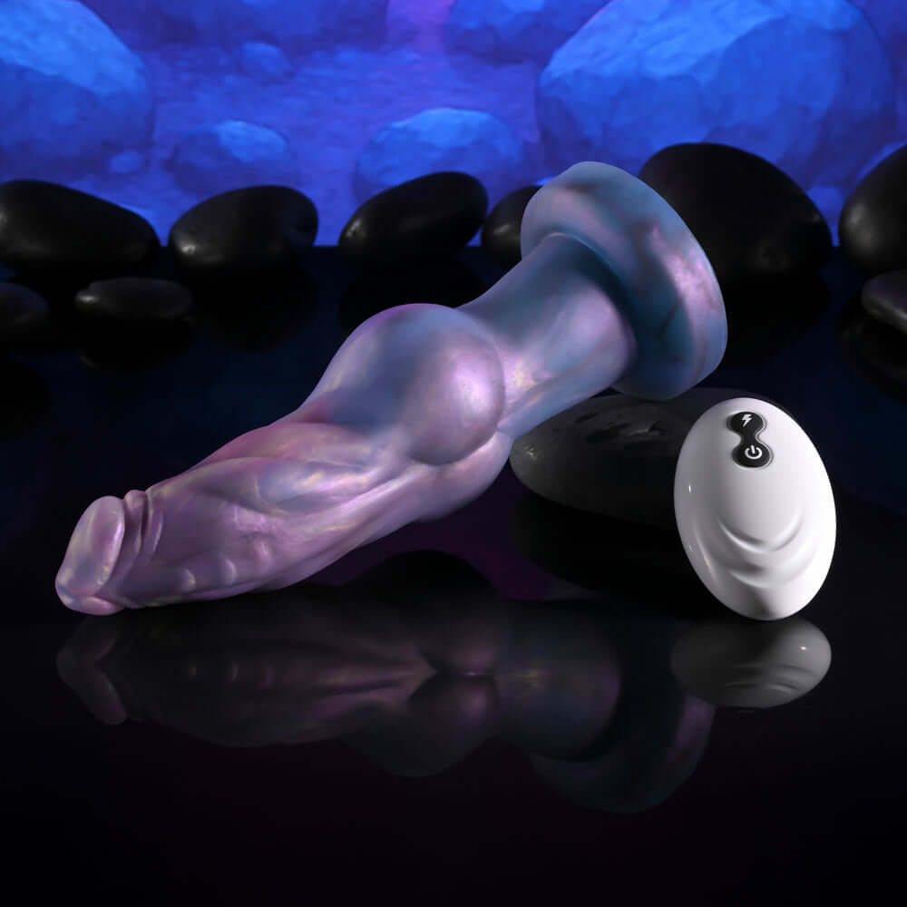 Gender X IMAGINARY FRIEND - Purple/Pink USB Rechargeable Vibrating Fantasy Dildo with Wireless Remote