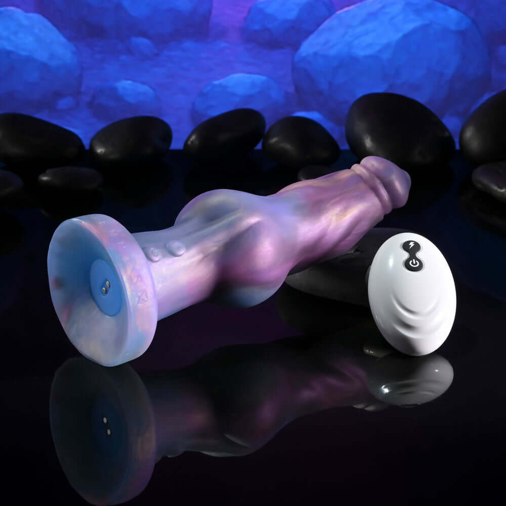 Gender X IMAGINARY FRIEND - Purple/Pink USB Rechargeable Vibrating Fantasy Dildo with Wireless Remote