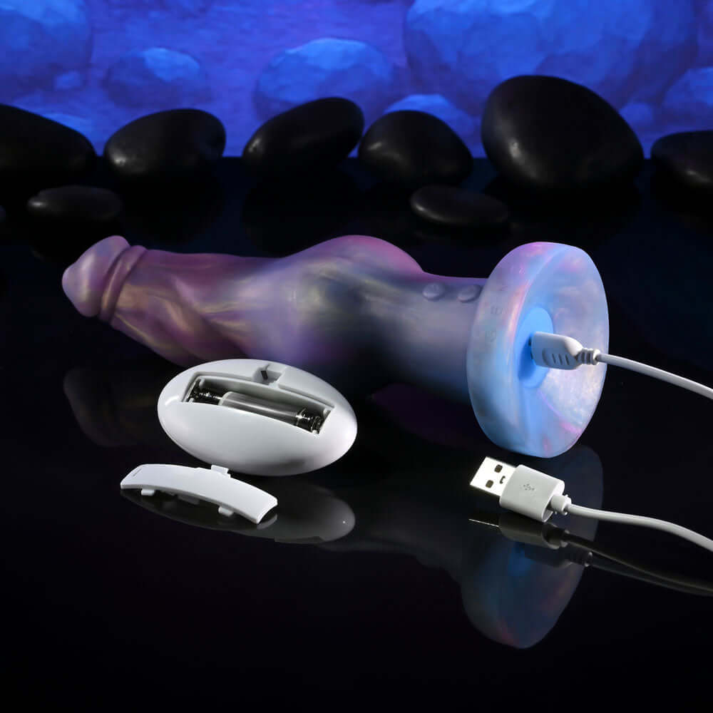Gender X IMAGINARY FRIEND - Purple/Pink USB Rechargeable Vibrating Fantasy Dildo with Wireless Remote