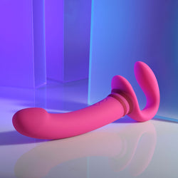 Gender X SHARING IS CARING - Pink 21.9 cm USB Rechargeable Strapless Strap-On