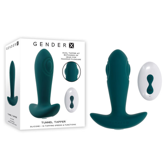 Gender X TUNNEL TAPPER Grey 12.1 cm Tapping Anal Plug with Wireless Remote
