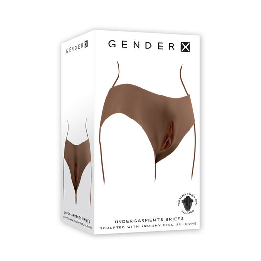 Gender X UNDERGARMENTS - BRIEFS - Dark Brown Wearable Vagina Briefs