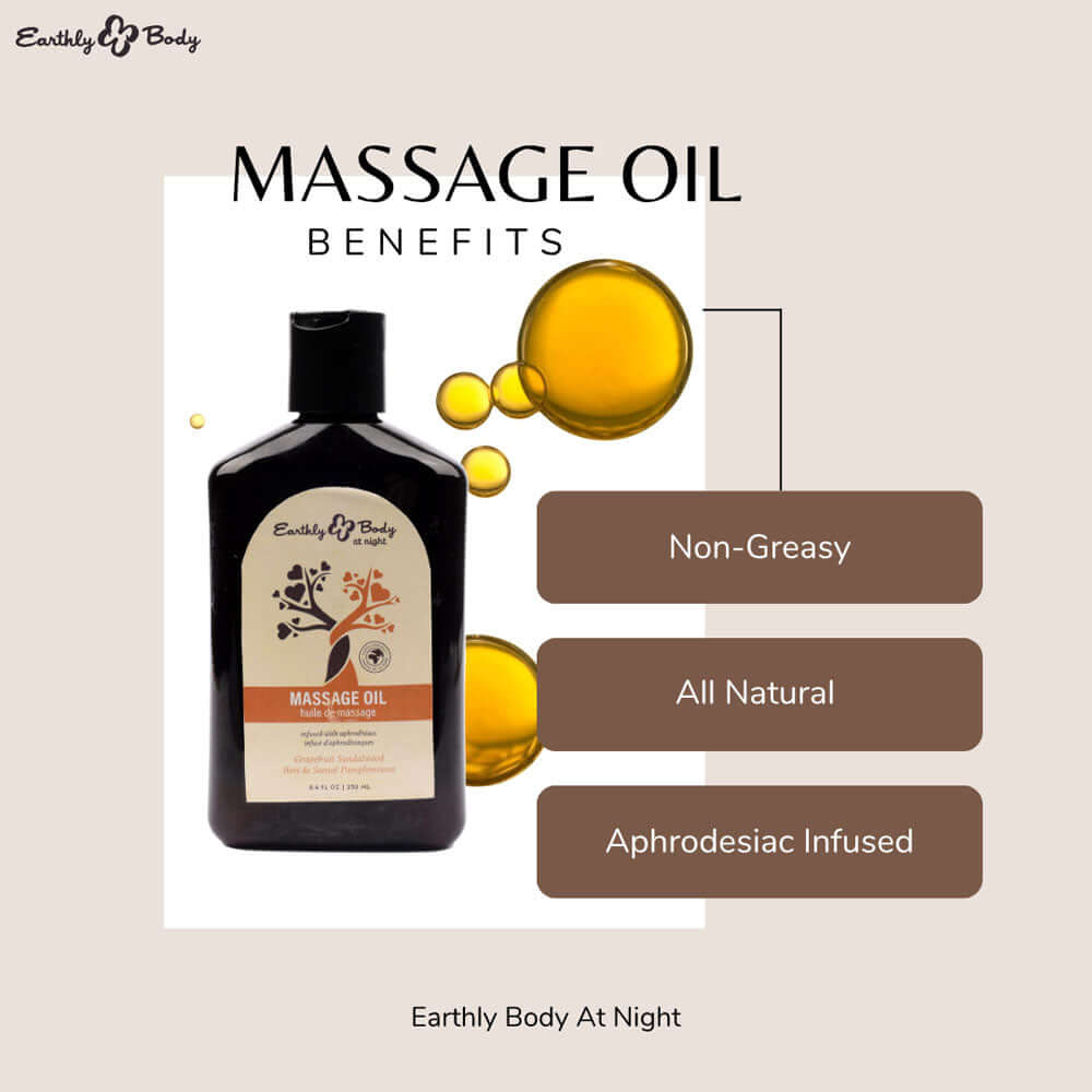 EB Hemp Seed Massage Oil GRAPEFRUIT SANDALWOOD - 60 ml - Grapefruit Sandalwood Scented Massage Oil - 60 ml Bottle
