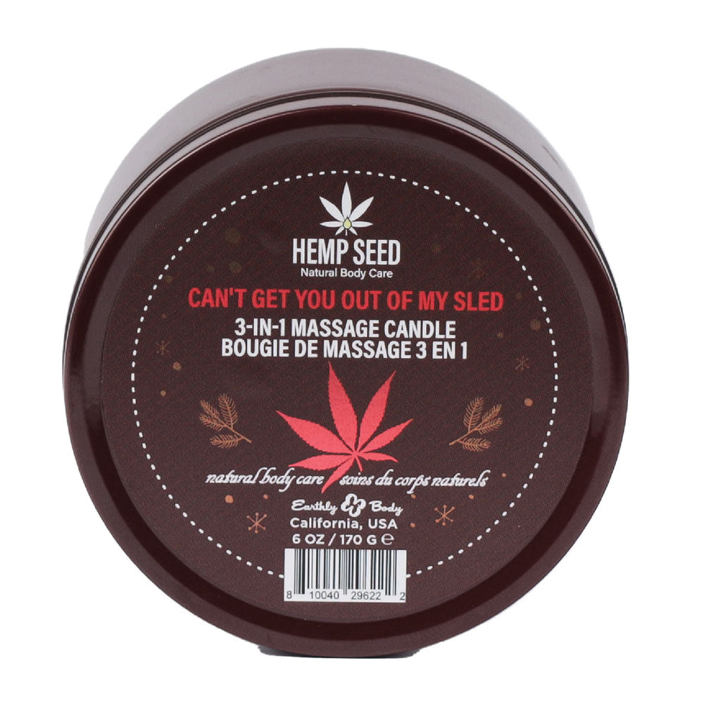 Hemp Seed 3-In-1 Massage Candle - Can't Get You Out Of My Sled 170 g