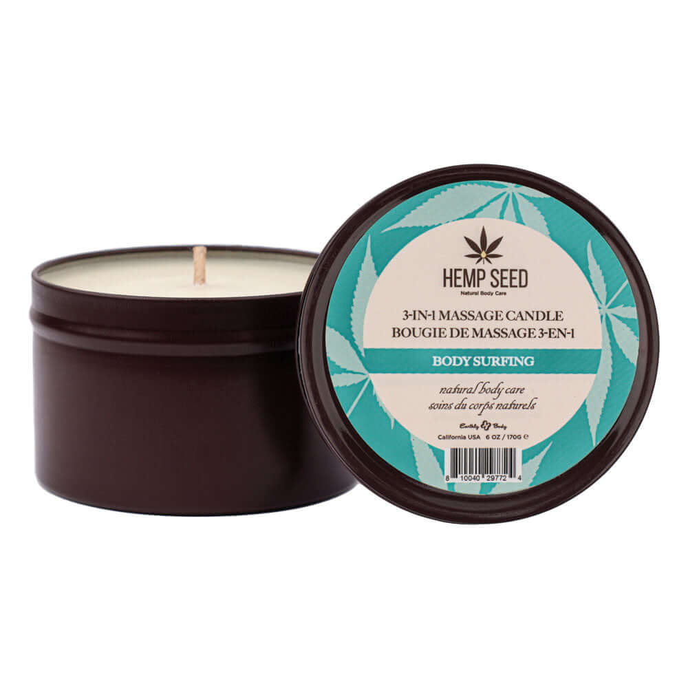 Hemp Seed 3-In-1 Massage Candle - Body Surfing (Aquatic Notes