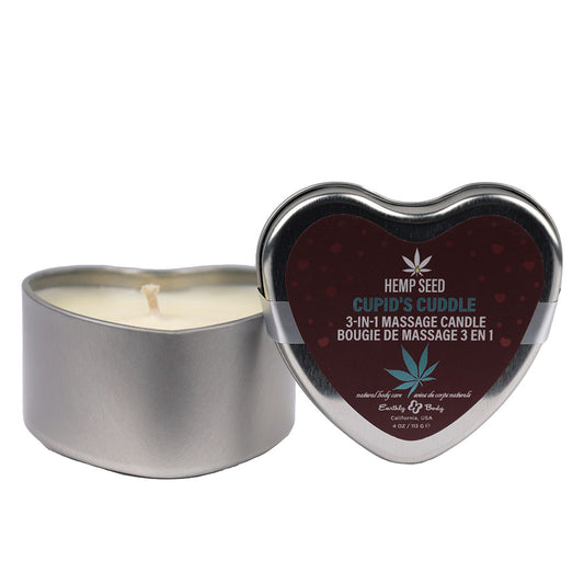 EB Hemp Seed 3 in 1 Massage Heart Candle - Cupid's Cuddle 113g