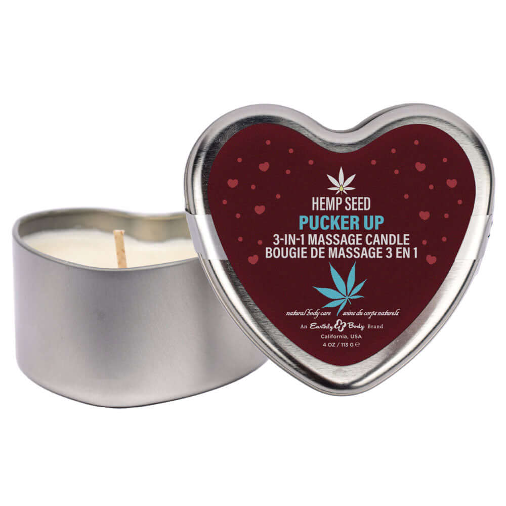 EB Hemp Seed Lovers Heart Candle Display - Counter Display of 12 and Tester