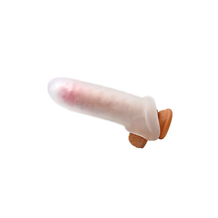 Adam & Eve MR THICK COCK SHEATH - Clear Penis Extension Sleeve with Adjustable Length Spacers