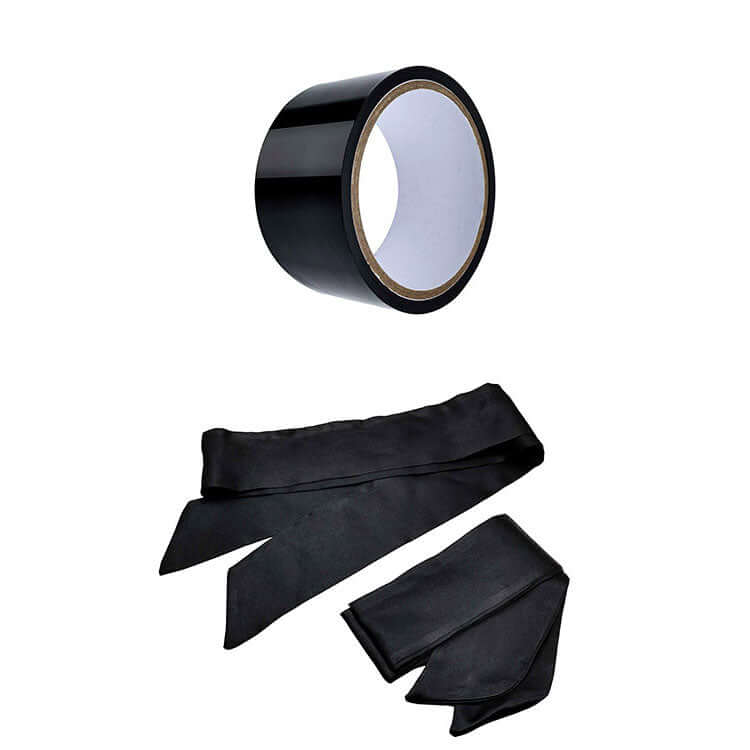 Adam & Eve MIDNIGHT MOODS COLLECTION - Black Couples Bondage Kit - Set of 10 Pieces