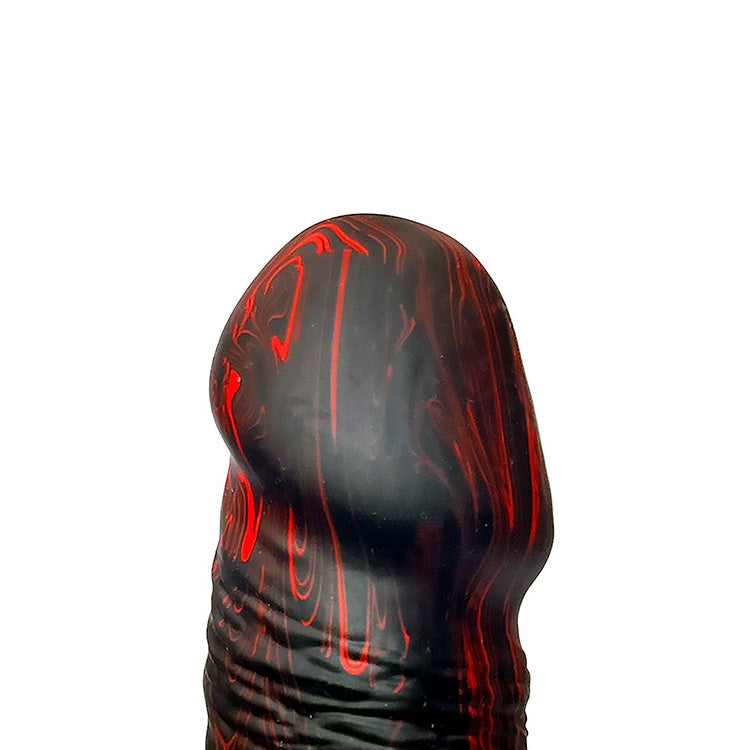 Adam & Eve The Bedrocker Dildo - Black/Red 22.6 cm USB Rechargeable Thrusting Dildo with Wireless Remote