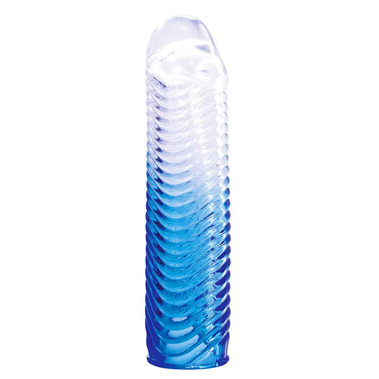 Adam & Eve SAPPHIRE Sleeve Set - Blue Clear Penis Sleeve Set - Set of 4