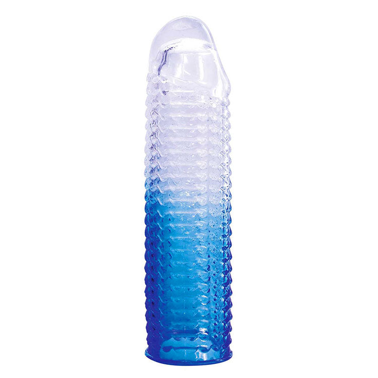 Adam & Eve SAPPHIRE Sleeve Set - Blue Clear Penis Sleeve Set - Set of 4