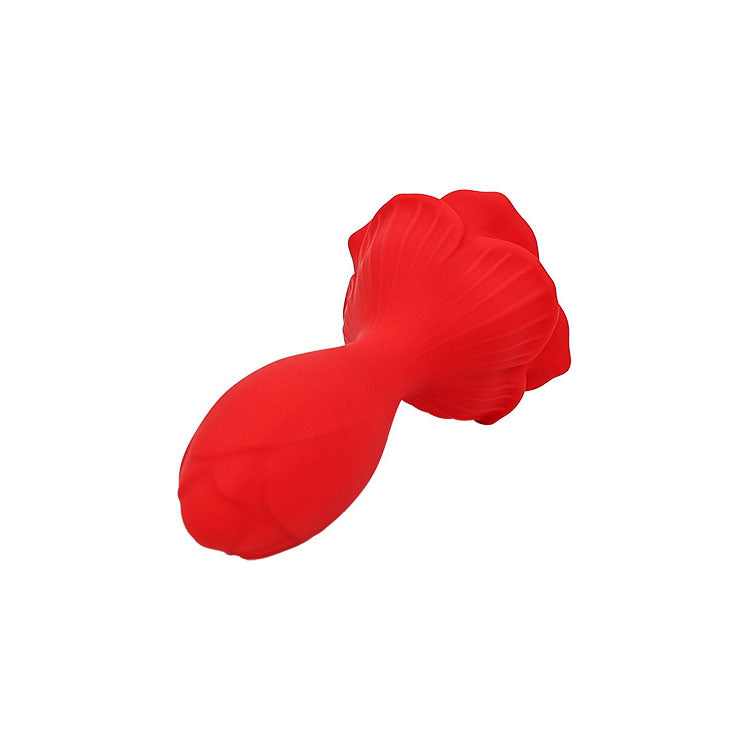 Adam & Eve THE ROSEBUD - Red 10.2 cm USB Rechargeable Vibrating Butt Plug with Remote