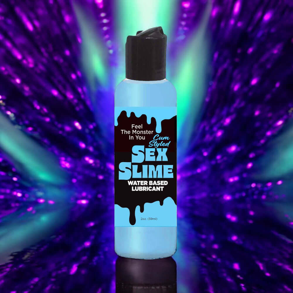 Sex Slime Cum Style Creature Lube - Blue 120 ml - Blue Cum Style Water Based Lubricant - 120 ml Bottle