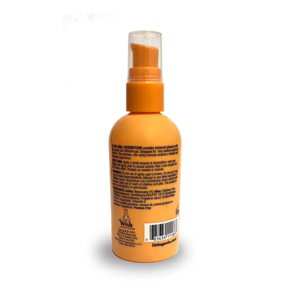 B-LUVD Anal Desensitising Lubricant - Water Based - 118 ml Bottle